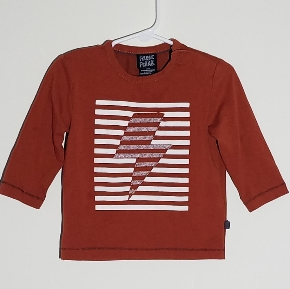 Fierce Frank Lightening Bolt Applique Shirt 18m